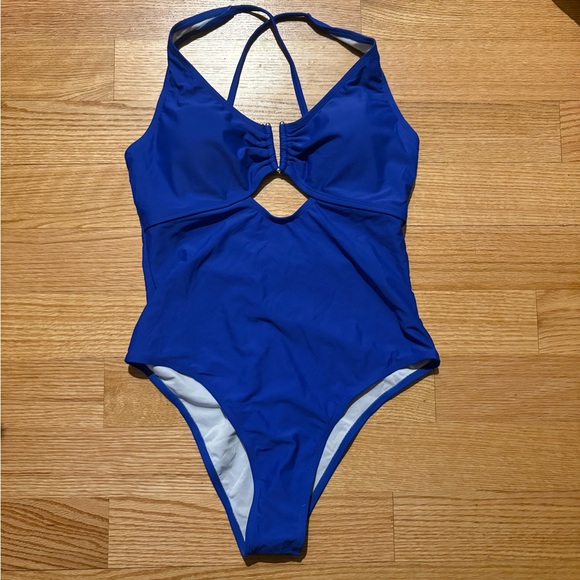 Other - Blue One-Piece women’s Swimsuit with Cutout